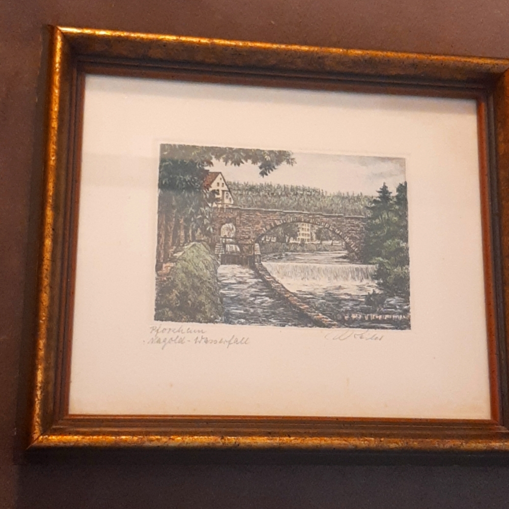 1950s Raimund Reiter dry point etching